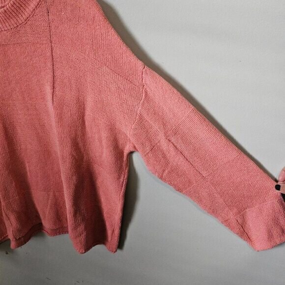 NWT FREE PEOPLE BEACH CORAL/CORA CREW NECK PULLOVER SWEATER COTTON SIZE SMALL - Picture 4 of 16